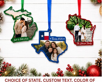State Ornament, Home State Ornament, Custom Home Ornament, states, United States, State, Home Ornament Personalized Ornament