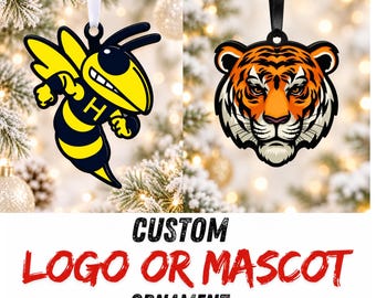 Mascot Ornament, Logo Ornament, College Ornament, High School Ornament, State Ornament,  Mascot, College Keepsake Ornament
