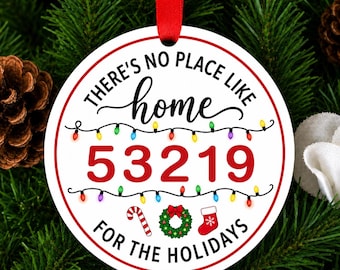 Zip Code Ornament, Custom Zip Code Ornament, Local Zip Code Ornament, Personalized Ornament, Housewarming Gift, Address Christmas Ornament