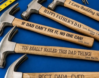Martillo personalizado grabado, regalo del Día del Padre, regalo para papá, regalo del Día del Padre, martillo personalizado, regalo para papá, regalo de martillo