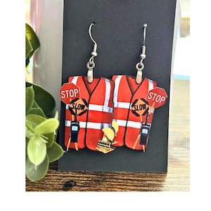 Engineering Earrings, Construction Earrings, Road Safety Earrings, Safety jacket Earrings, Quality Earring, Industrial Earrings