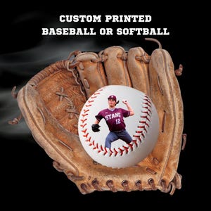 Personalized Printed Baseballs or Softball, Baseball Keepsakes, Custom Team Gifts, League Balls, Baseball Season Gift, Baseball Lovers ,