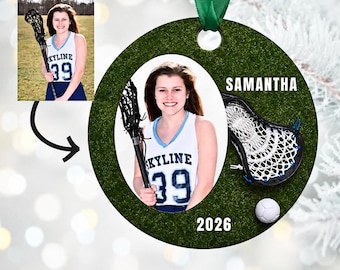 Lacrosse Ornament, Personalized Lacrosse Ornament, Photo Christmas Ornament Sports Ornament Lacrosse Ornament Custom Photo Lacrosse