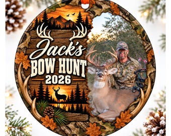 Hunting Ornament, Hunting Family Ornament, Personalized Hunting Ornament,  Bear Hunting, Duck Hunting, Youth Hunt, Hunting Crew Ornament,