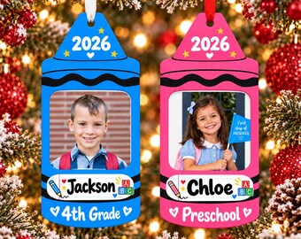 School Ornament, back to school, Personalized School ornament, School Photo Ornament, School photo Ornament , Photo Ornament