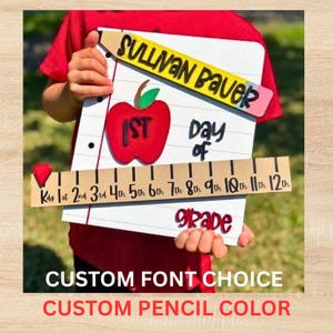 Back to School Sign, Personalized First/100th/Last Day of School Sign, Custom School Sign, Interchange Sign, Reusable School Sign