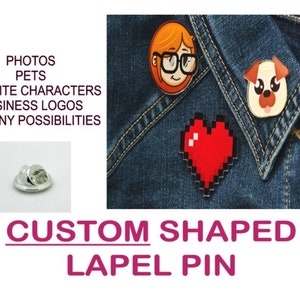 FREE PERSONALIZATION Custom Lapel Pin or Magnet Brooch