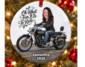 Motorcyle Ornament, Personalized Motorcycle Ornament, Dirt Biker Ornament, Born to Ride Ornament, 2026 Ornament, Motorbike Lovers Gift