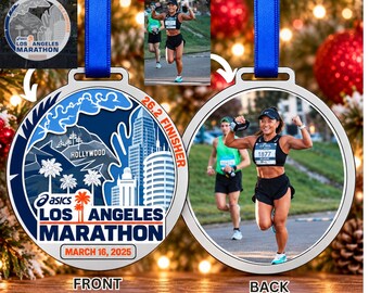 Run Ornament, Race Bib, Marathon Runner Gift, Custom Running Christmas Tree Decor, MARATHON Ornament, 5K, 10K, Half Marathon,