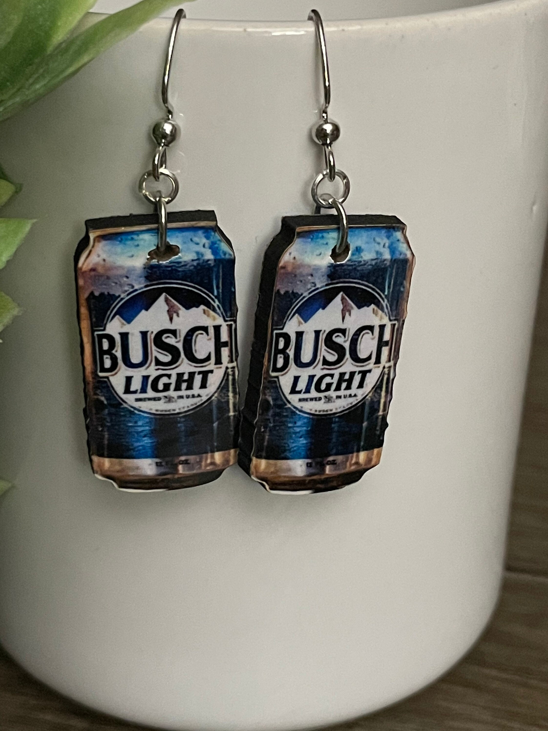 BEER Custom Fun Earring Single or Double Sided Dangle Stud Etsy