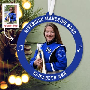 Band Ornament - Marching Band ornament - Band Photo - Band Keepsake Ornament, Marching Band Keepsake, Christmas Ornament