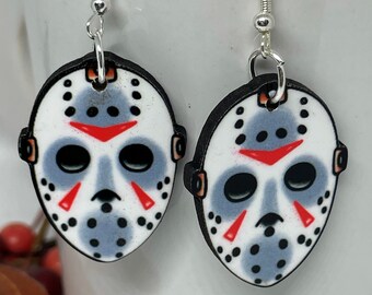 Jason Earrings, Halloween Earrings, Horror Earring , Halloween