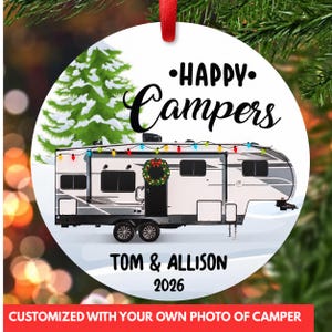 Camping Ornament, Personalized Camping Ornament, Travel Trailer Camping, Pop Up Camping, Tent Camping, Christmas Ornament