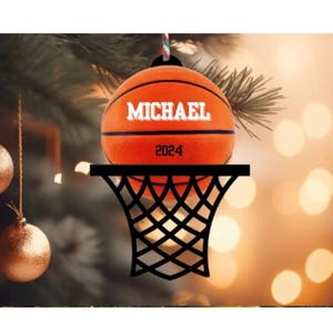 Basketball Ornament, Kid Ornament, Basketball, Holiday, Custom Ornament, Photo Ornament, Christmas