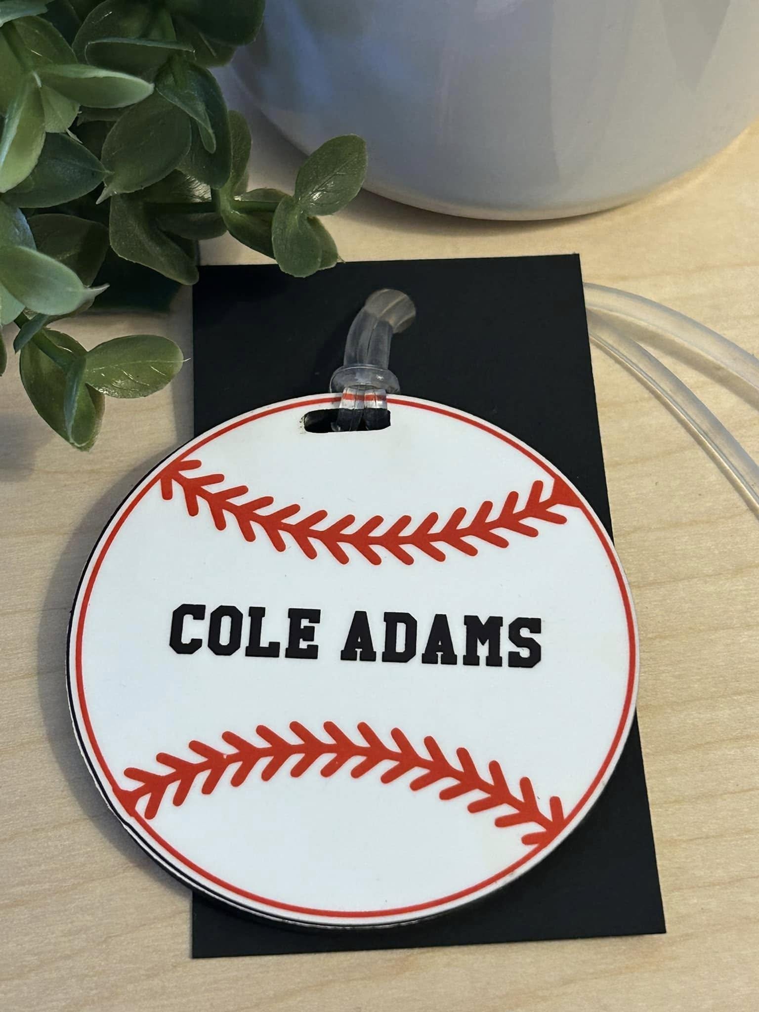 Packer Tag Name Bag Tag, Nametag, Personalized Sports Bag Tag, Baseball Name Tag ...