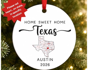 State Ornament, Home State Ornament, Custom Home Ornament, states, United States, State, Home Ornament Personalized Ornament