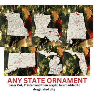 State Ornament, Statement Ornament, Custom Oranement, states, United States, State, Home Ornament