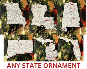 State Ornament, Statement Ornament, Custom Oranement, states, United States, State, Home Ornament