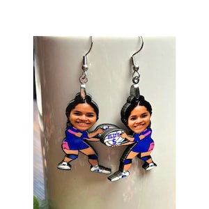 Volleyball Earrings, Volleyball mom, High School Volleyball Earrings, School Spirit, Photo Volleyball Earrings , Custom Earrings
