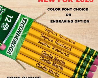 Personalized Engraved Pencils, Printed Pencil, Crayola Personalized Pencils, Pencil, Custom Pencils, Back to School, School