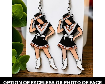 Drill Team Earrings, Custom Drill Earrings, Band Earrings, High School Band,  Drill Team Earrings, Drill team kicker earrings