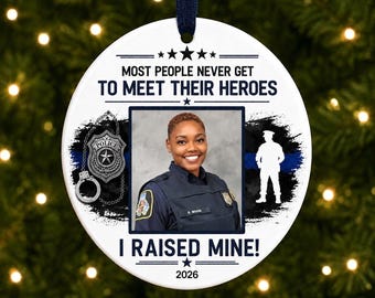 Police Ornament, Personalized Officer Ornament, Memorial Police Ornament, Police officer, Personalized Police Officer, Police, Detective