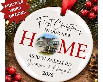 New Home Photo Ornament, Personalized New Home Christmas Ornament, Home Sweet Home Ornament, New Home Ornament, New House Christmas Gift