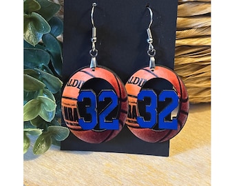 Basketball Earrings, Basketball mom Earrings, High School basketball,  Game Day Earrings