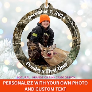 Hunting Ornament - Deer Ornament - hunting ornaments, sportsman, personalized hunting ornament, duck hunting ornament-deer hunting ornament