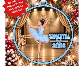 Ballet Ornament, Personalized ballet Ornament, dance ornament Personalized Christmas Ornament Photo Ornament, Christmas Family Ornaments