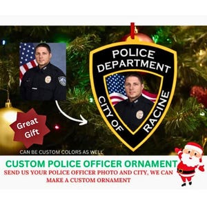Police Ornament, Officer Ornament, Memorial Police Ornament, Police officer, Personalized Police Officer, Police Gift