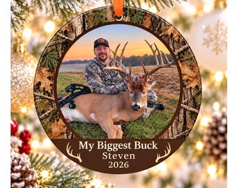 Hunting Ornament, Hunting Family Ornament, Personalized Hunting Ornament,  Bear Hunting, Duck Hunting, Youth Hunt, Hunting Crew Ornament,