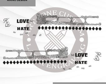 Ontwerp Harley Quinn Chiappa Rhino, SVG-bestand, lasertag, lasermarkeerbestand, lasersnijden, klaar voor Ezcad, voor lasergravure.