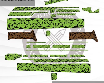 AK 47-rolontwerp, SVG-bestand, aangepaste kunst, lasercutting-bestand, Ezcad klaar voor lasergravure.