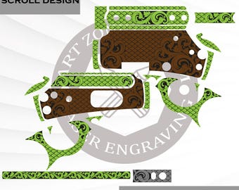 Marlin 1894 Svg-scrollontwerp, rolwerk, svg-bestand, lasertag, lasermarkeerbestand, lasersnijden, klaar voor Ezcad, voor lasergravure.