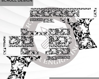 Glock 30 SF scroll gravure ontwerp, laserklaar svg-bestand (ai, dxf, png)
