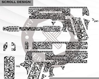 Compact model Colt M1911 A1, rolontwerp, rolwerk, svg-bestand, lasertag, lasersnijden, klaar voor Ezcad, voor lasergravure.