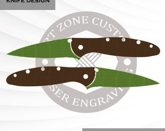 Kershaw Leek Knife Design ,SvgFile , Custom Art , Lasercutting File , Ezcad Ready For Laser Engraving.