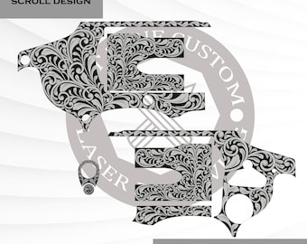 Smith Wesson 442 SVG-scrollontwerp, rolwerk, SVG-bestand, lasertag, lasermarkeerbestand, lasersnijden, klaar voor Ezcad, voor lasergravure