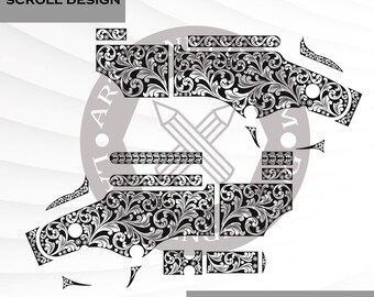 Henry H011C Svg-scrollontwerp, rolwerk, svg-bestand, lasertag, lasermarkeerbestand, lasersnijden, klaar voor Ezcad, voor lasergravure.
