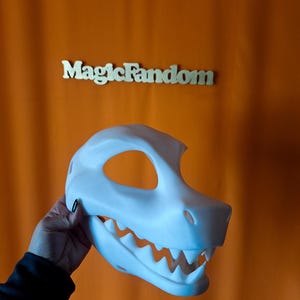 Basis voor een fursuit-masker, drakenmasker. Dinomasker, harige, bontpakkop