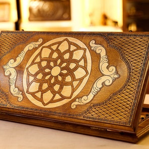 Backgammon Set Ornaments / Personalized Armenian Wooden Nardi Handmade / All Sizes / Full Set / Best Personalized Birthday Gift for Him