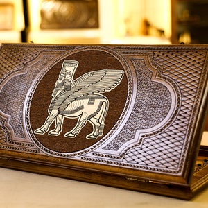 Assyrian Backgammon Set / Unique Luxury Backgammon Set / Personalized Gift / All Sizes / Full Set / Best Assyrian Gift