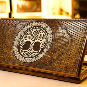 Backgammon Tree Of Life / Wood Backgammon Set / Personalized Gift / All Sizes / Full Set / Free Fast Shipping