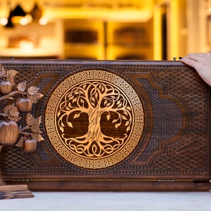 BACKGAMMON ARMENISCH - Stamboom / Gepersonaliseerd cadeau / klassieke maten / volledige set / Gratis snelle expressverzending