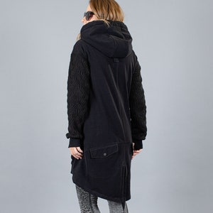 Long Zip Up Hoodie Woman, Outdoor Fleece Jacket, Cyberpunk Jacket Woman, The Weekend Hoodie image 2