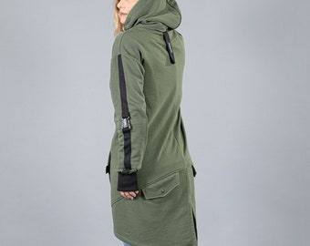 plus size jacket with thumb holes