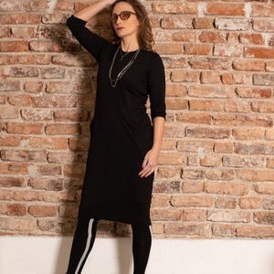 Lounge Midi Dress For Women, Autumn- Winter Tube Dress, Long Slevees Bodycon Dress, Little Black Dress