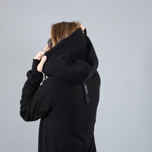 Long Zip Up Hoodie Woman, Outdoor Fleece Jacket, Cyberpunk Jacket Woman, The Weekend Hoodie image 7