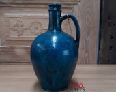 Handmade Terracotta Pot-1 Handled Navy Amphora Clay Jug-Turkish Home Decoration Vase-Pottery Vase-Clay Earthware Pot-12.4 39 39 x8.3 39 39 (31,5x21cm)
